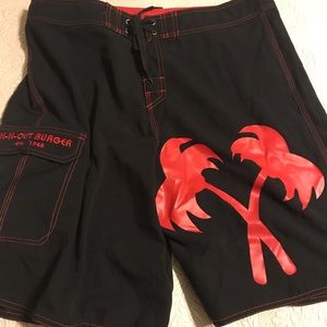 In N Out burger swim shorts